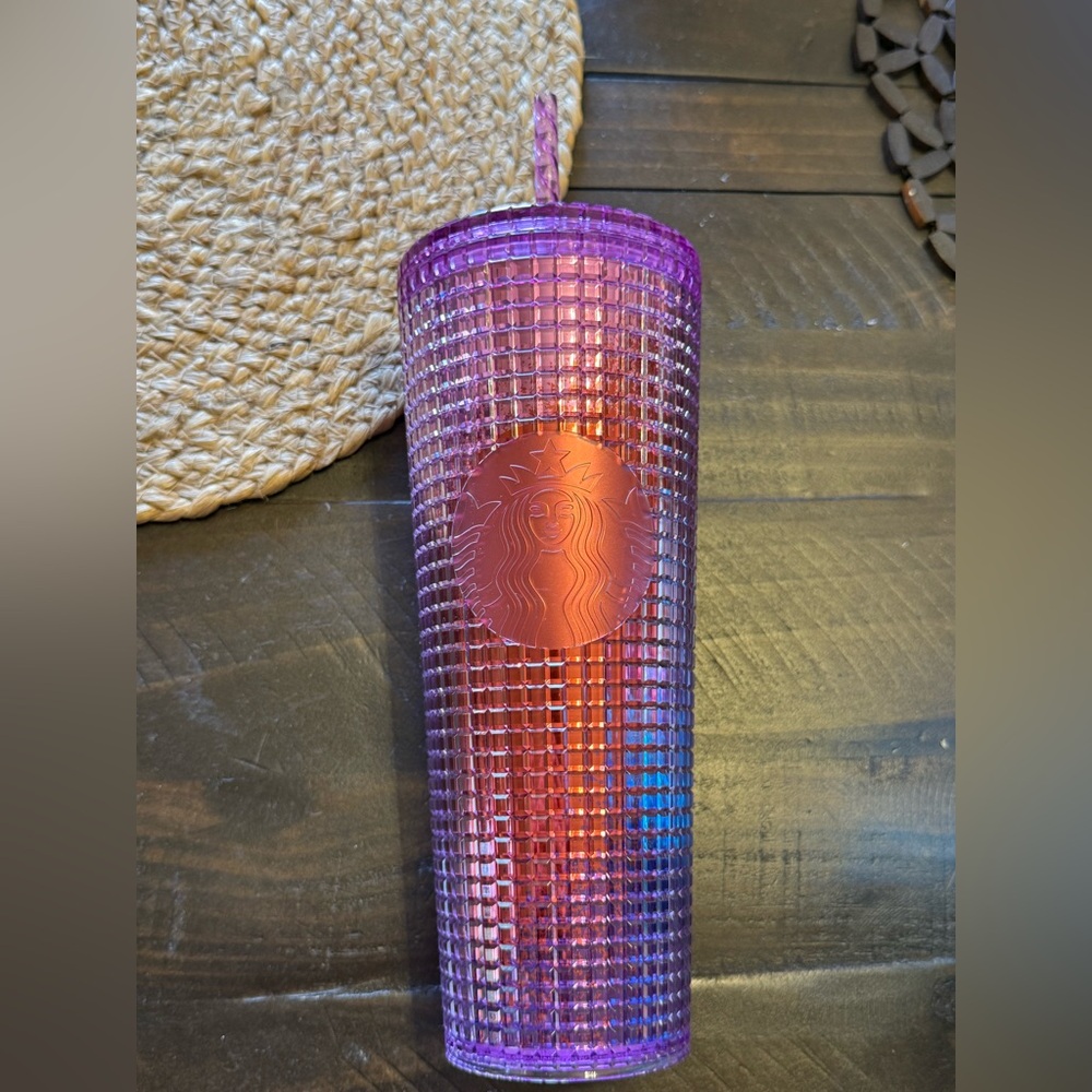 Starbucks Iridescent Purple-Pink Studded Tumbler